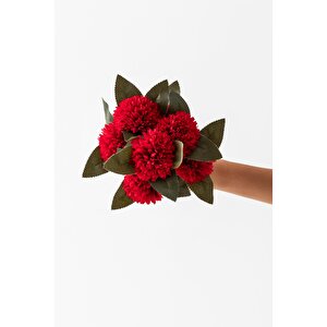 Yapay Kasımpatı Çiçeği Kırmızı 40 Cm 7 Dal