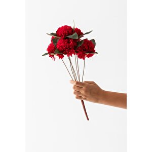 Yapay Kasımpatı Çiçeği Kırmızı 40 Cm 7 Dal