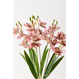 Yapay Islak Orkide Çiçeği Açık Pembe 5 Dal