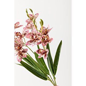 Yapay Islak Orkide Çiçeği Açık Pembe 5 Dal