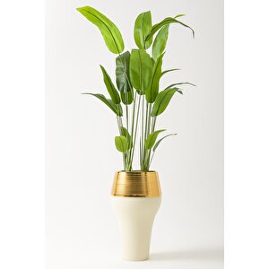 Yapay Starliçe Ağacı 230 Cm Krem Gold Damla Saksı