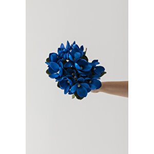 Yapay Lüx Lateks Manolya Demeti 33cm Saks Mavisi 7 Kafa