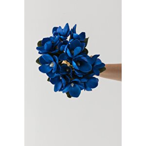 Yapay Lüx Lateks Manolya Demeti 33cm Saks Mavisi 7 Kafa