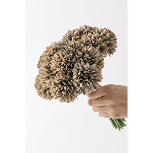 Yapay Kasımpatı Çiçeği Gri 25 Cm 7 Dal