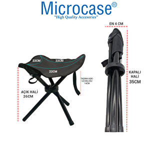 Microcase Çok Amaçlı Katlanabilir Seyahat Kamp Balıkçı Metro Metrobüs Tramvay İçin Tabure 26cm - Al5335 4 Adet