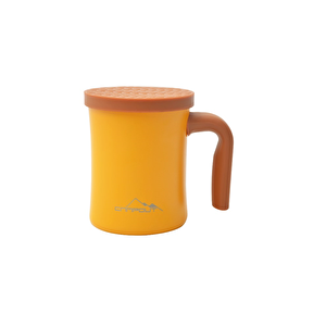 Campout Çift Katmanlı Termos Kupa Sarı 350 Ml