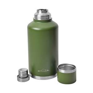 Campout Çift Katmanlı Termos 2000 Ml Yeşil