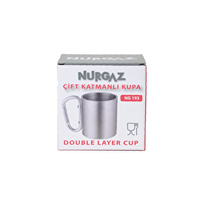 Nurgaz Campout Çift Katmanlı Kupa Karabinalı