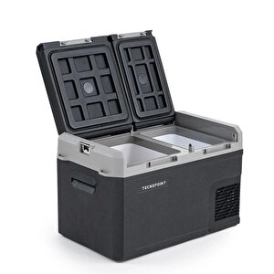 Tecnopoint Çift Kapaklı 40 Litre Taşınabilir Araç Buzdolabı 12v/24v/220v Uyumlu
