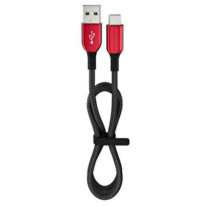 15 Watt 3a Usb-a To Type-c 1.2m Hızlı Şarj Kablosu Kırmızı Fc36