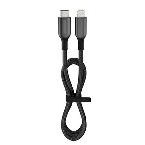 27 Watt 3a Usb-c To Lighning 2m Hızlı Şarj Kablosu Siyah Fc42