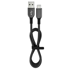 15 Watt 3a Usb-a To Type-c 1.2m Hızlı Şarj Kablosu Siyah Fc36