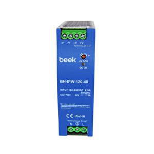 Endüstriyel 120w Watt Ac &lt;-&gt; Dc Güç Kaynağı, Din-ray Montajına Uygun, 48v/2.5a Çıkışlar&lt;br&gt;
Industrial 120w-watt Ac To Dc Power Supply, Din-rail Mount, 48v/2.5a Outputs