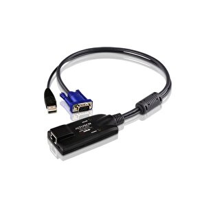 Usb Kvm Adaptörü (cpu Modül), Kvm Kablosunun Pc&#039;nin Usb Portuna Bağlanması İçin Adaptör, Maksimum Mesafe 40 Metre, Aten-kh2508a, Aten-kh2516a Ile Birlikte Kullanılır&lt;br&gt;
Usb Vga Kvm Adapter