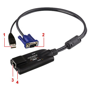 Usb Sanal Ortam Kvm Adaptörü(cpu Modül), Maksimum Mesafe 50 Metre&lt;br&gt;
Usb Vga Virtual Media Kvm Adapter