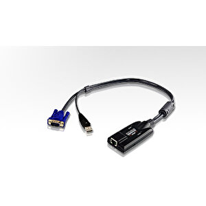 Usb Kvm Adaptörü (cpu Modül), Kvm Kablosunun Pc&#039;nin Usb Portuna Bağlanması İçin Adaptör, Maksimum Mesafe 50 Metre&lt;br&gt;
Usb Vga Kvm Adapter With Composite Video Support
