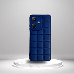 İnfinix Hot 30i̇ Uyumlu  Silikon Madlen Case Laci̇vert