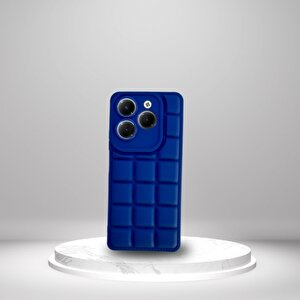 İnfinix Hot 40 Uyumlu  Silikon Madlen Case Laci̇vert