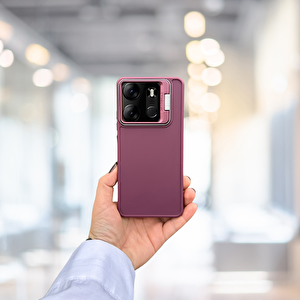 Tecno Spark Go 2023 Standli İçi̇ Süet Tpu Kilif Bordo
