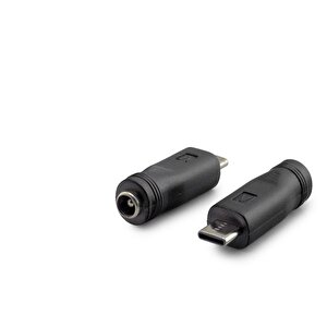 Notebook Adaptör Ucu Çevirici Type-c (m) To 5.5*2.5 (f) 10lu Paket Siyah Hdx1340