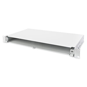 Digitus Sürgülü Boş Fiber Optik Sonlandırma Kutusu, Kilit Mekanizmalı, 1u, Ön Panel Haricen Temin Edilir, M20/m25 Vidalar Dahil, Gri Renk&lt;br&gt;
Digitus Fiber Optic Splice Box, Extendible, Quick Lo