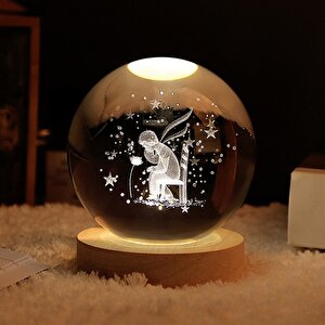 Ahşap Altlıklı Usb Li Gece Lambası