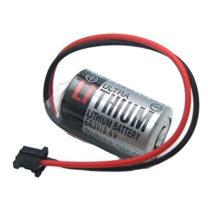Er3v 3.6v 1/2aa Size Lithium Pil - Siyah Soket