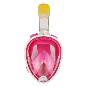 Full Face Şnorkel Dalış Maske Tam Yüz Anti-sis Ve Sızıntı S/m Pembe
