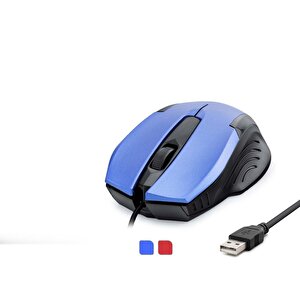 Kablolu Mouse 800 Dpi 140 Cm Mavi Kırmızı Hdx3254