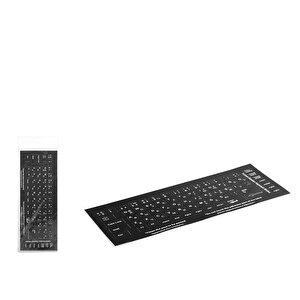 Klavye Stıcker Tuş Takımı Rusça Q Siyah Hdx8258
