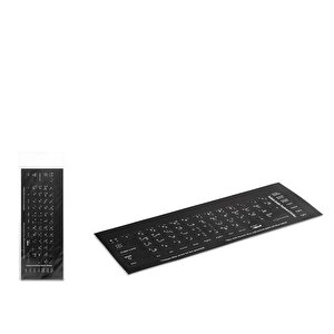 Klavye Stıcker Tuş Takımı Arapça Q Siyah Hdx8257