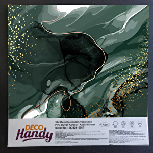 Decohandy Pvc Duvar Karosu 30x30cm 4 Lü Paket -  Zümrüt 0,36m2