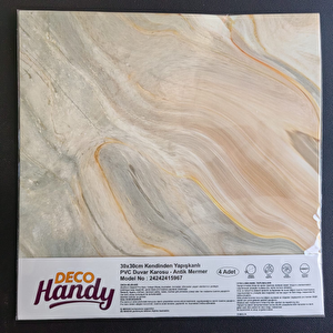 Decohandy 30x30 Cm Pvc Duvar Karosu 4 Lü Paket - Antik Mermer