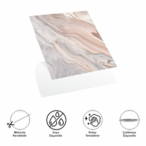 Decohandy 30x30 Cm Pvc Duvar Karosu 4 Lü Paket - Antik Mermer