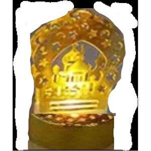 12 Li Ramazan Ayaklı Led Işık Gold Renk Gün Işığı