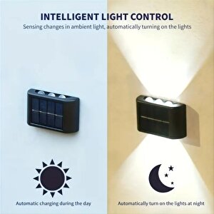 2 Li Solar Duvar Aydınlatması 6 Ledli Gün Işığı