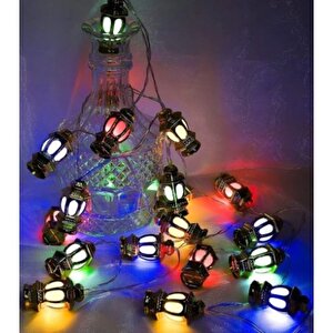 20 Li Kandil Feneri Led Işık Rgb Işık Pilli