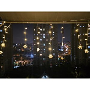 Yıldız 4m 96 Led 19 Saçak 40-50-60cm Gün Işığı Yıldız Boyutu:7cm