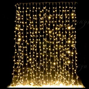 3 X 3 Perde Led Sarı Işık Mz126 Çok Renkli