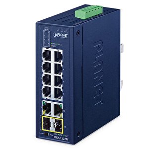 Industrial 8-port 10/100tx + 2-port 10/100/1000t + 2-port 1000x Sfp Ring Ethernet Switch Çok Renkli