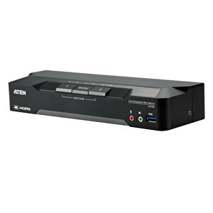 2-port 4k Displayport Dual Display Mini-matrix Boundless Kvm Switch