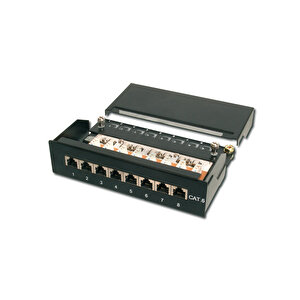 Digitus 8 Port Cat 6 Patch Panel, Class E, Masaüstü Tip, Zırhlı, Siyah Renk