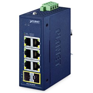 Compact Industrial 6-port 10/100/1000t + 2-port 100/1000x Sfp Ethernet Switch