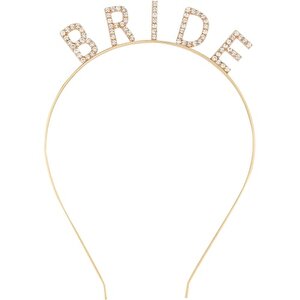 Altın Gold Renk Bekarlığa Veda Kristal Taş Bride Tacı İthal