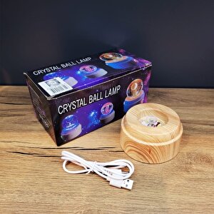 Dekoratif Usb Li Kalp Tasarımlı Dönen Cam Küre Hediyelik