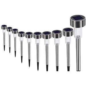 Metal Gövdeli Solar Bahçe Lambası 10 Lu