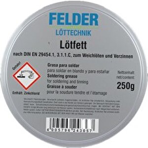 Felder Lötfett Lehim Pastası 250 Gr Çok Renkli