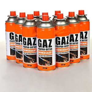 Kamp Ocak Gazı Valfli Kartuş 227gr - 12 Adet Çok Renkli