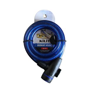 Yuma Ym- 734 150cm  Mavi Bisiklet Kilidi Çok Renkli