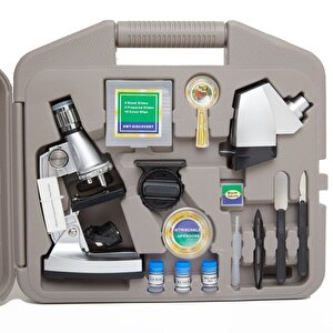 50x-100x-200x-400x-600-1200x  Çocuklariçin Eğitici  Projektörlü Mikroskop Seti Çok Renkli
